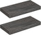 HOOBRO Floating Shelves for Wall, Wall Mounted Shelf Set of 2, 15.7" Hanging Shelf with Invisible Brackets, for Wall in Bathroom, Bedroom, Toilet, Kitchen, Living Room, Office, Charcoal Gray BC40BJ01