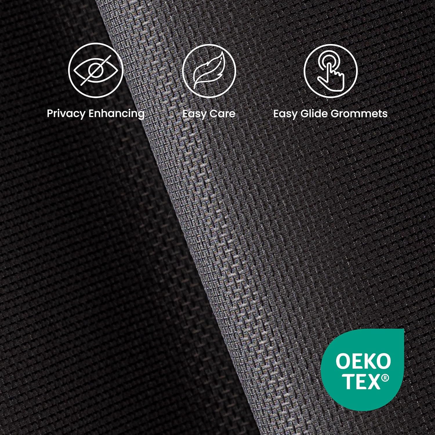 Blackout Curtains for Room Darkening Window Drapes with Rod Pocket 2 Panels Set-Dark Gray