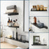 JOOM Small Metal Wall Floating Shelf - Metal Wall Shelf, Black Floating Shelf, Small Bathroom Shelf, Display Shelves for Wall Storage (Black, 20 in)