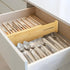 VaeFae 3 Pack Bamboo Drawer Dividers, 4" High Adjustable 11.9-17.1" Clothes Drawer Organizers, Expandable Separators for Bedroom/Bathroom/Kitchen/Office Storage