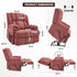 Dual Motor Power Lift Recliner Chair with Massage and Heat for Elderly People, Infinite Position, Burgundy Recliner Chair, Chenille Fabric Lift Chair