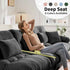 Modular Sectional Sofa U Shaped Sectional Couch, 4 Seater Cloud Couch with Ottoman, Modern Oversized Deep Seat Couches for Living Room, Comfy Chenille Sofa with 6 Throw Pillows, Gray