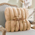 BEDELITE Faux Fur Throw Blanket for Couch, Soft and Cozy Luxurious 3D Striped Fluffy Blanket, 770GSM Thick Warm Plush Fuzzy Faux Rabbit Fur Blanket for Women Gift (Brown, 60"x 80")