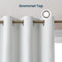 Blackout Curtains for Room Darkening Window Drapes with Rod Pocket 2 Panels Set-White