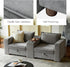 HULALA HOME 148" Modular Sectional Sofa with USB Port and Console, 4 Seater Sofa with Storage Ottoman, Oversized Sectional Couches for Living Room, FSC Certified, Grey