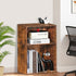 LEYAOYAO 2 Cube Bookshelf,Brown Record Player Stand Holds up to 100 Albums, Mini Wood Book Shelf Storage Organizer,Turntable Stand with Vinyl Storage Cabinet, Narrow Open Bookcase for Small Spaces