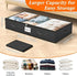 SpaceWhisper 90L Under Bed Storage Containers, 2-Pack Storage Bins with Clear Top, Foldable Closet Organizers and Storage with Label Holder for Clothing, Blankets, Comforter & Pillows(Black)