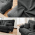 Modular Sectional Sofa Cloud Couch 4-Seater Deep Seat Sofa Couch, Oversized Couch Bed Sectional Couch with Round Bolster Armrests 6 Pillows, Modern Sofa Chair Comfy Couch(Gray)