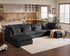 Oversized Modular Sofa, Extra Deep Cloud Corduroy Sectional Couch with Ottoman Chaise, Fluffy Chenille 6 Seat U-Shaped Sofa for Living Room, Villa (U Shape 6 Seater, Corduroy Black)
