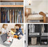 DAYARD Underbed Storage Container Bins with Lids, Under Bed Storage Organizer with Sturdy Handles Sidewalls Bottom, Foldable Clothes Bag (Set of 2) Large, Grey