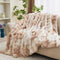 RYNGHIPY Faux Rabbit Fur Bed Throws Fluffy Warm Throw Blanket for Sofa Couch Soft Plush Decorative Blanket Thick and Heavy Cute Bubble Furry Blanket (Light Tan, 63''x79'')