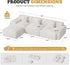 122" Modern L Shaped Modular Sectional Sofa, Boneless Couches for Living Room with Ottoman,4 Seater Convertible Chenille Cloud Couch Sofa Set, No Assembly Required, Beige 1 PCS