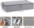 Under the Bed Storage Bins, 31.5 x 15.7 x 5.9 Inch Closet Organizers with Reinforced Handles for Blanket, Sheets, Pillows, Towels, Shoes, Grey, 2 Pack