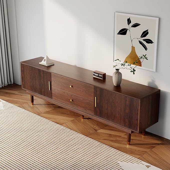 Mid Century Modern TV Stand for 75 inch TV, 70.9
