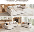 Nolany Modular Sectional Couch with Storage Ottoman, Corduroy Sleeper Sectional Sofa with Chaise, Sectional Couches for Living Room, Beige