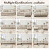 U Shaped Couch Sectional Couch, 4-Seater Cloud Couch Sectional Oversized Couch, Sofa Bed Couch with Round Bolster Armrests 6 Pillows, Modular Couch Home Sofa Living Room Couch