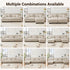 Modular Sectional Sofa Cloud Couch 3-Seater Deep Seat Sofa Couch, Oversized Couch Bed Sectional Couch with Round Bolster Armrests 5 Pillows, Modern Sofa Chair Comfy Couch