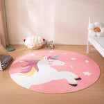 Kids Rugs for Playroom, Non Slip Area Rugs for Bedroom - Pink Unicorn