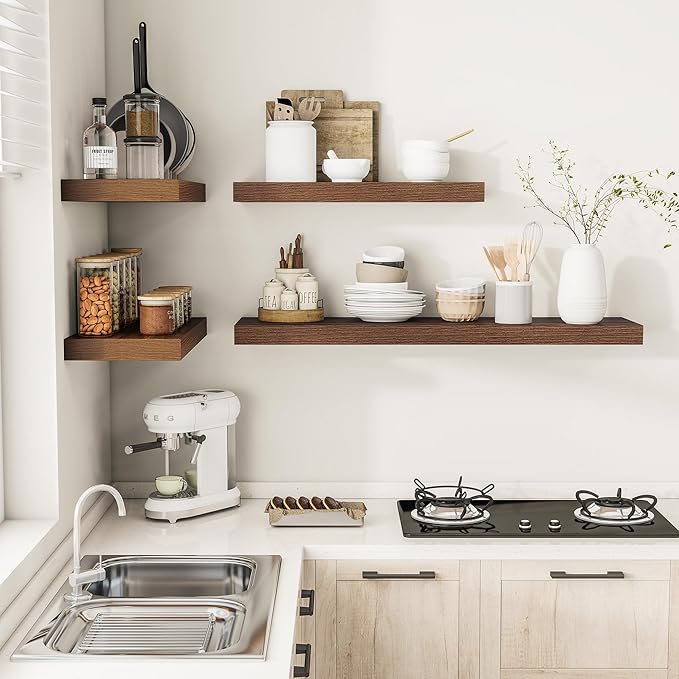 Wide Floating Shelves for Wall 12 Inch Deep, 24