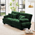 Modular Sectional Sofa, Comfy Cloud Couch Oversized Loveseat, Sectional Couches for Living Room, Modern Chenille Couch for Bedroom, Sleeper Deep Seat Sofa with Throw Pillows, Green