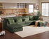 Oversized Modular Sofa, Extra Deep Cloud Corduroy Sectional Couch with Ottoman Chaise, Fluffy Chenille 6 Seat U-Shaped Sofa for Living Room, Villa (U Shape 6 Seater, Corduroy Green)