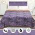 Boho Fall Throw Blanket for Bed Purple Flowers，100% Ultra Cotton Soft Breathable Bed Throw Floral Printed Farmhouse Decor Rustic Bed Throws for Couch Sofa Quilt 90" x 98"