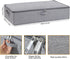 Underbed Storage Box, 23.6 x 11.8 x 5.9 Inch Clothes Organizer With Sturdy Structure and Reinforced Handles for Blanket, Sheets, Pillows, Towels, Shoes, Grey, 2 Pack