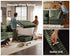 Oversized Modular Sofa, Extra Deep Cloud Corduroy Sectional Couch with Ottoman Chaise, Fluffy Chenille 6 Seater Couch Bed for Living Room, Villa (Sofa Bed 6 Seater, Corduroy Green)