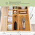 Premium Utensils and Tea Bag Drawer Organizers – 14-Compartment Design with Removable Dividers, Non-Slip Feet, 100% Sustainable Bamboo, 2 Pack