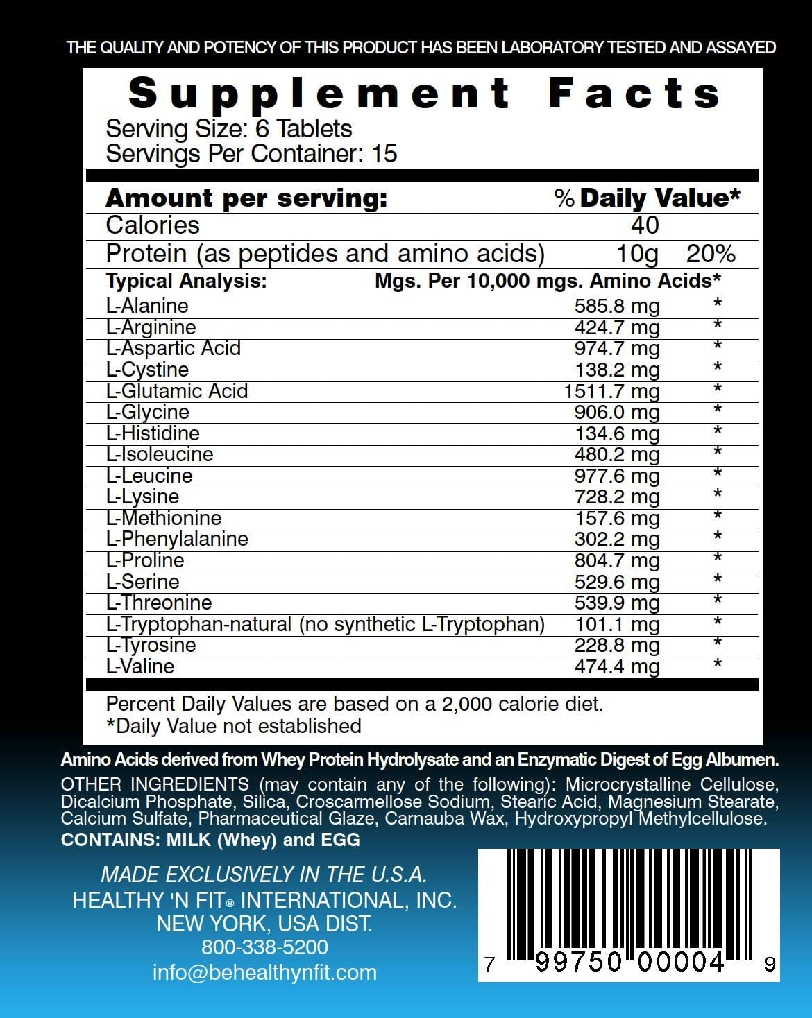 Healthy 'n Fit Anabolic Amino 10000 (90 Tablets)