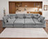 Oversized Modular Sofa, Extra Deep Cloud Chenille Sectional Couch with Ottoman Chaise, Fluffy Chenille 8 Seater Sofa Bed for Living Room, Villa (Sofa Bed 8 Seater, Chenille Grey)