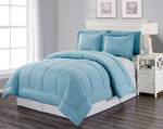 Decor & More Home Essentials 3 Piece Embossed Stripe Down Alternative Comforter Set