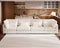 Oversized Modular Sofa, Extra Deep Cloud Corduroy Sectional Couch with Ottoman Chaise, Fluffy Chenille 4 Seater Sofa for Living Room, Villa (Basic 4 Seater, Corduroy White)