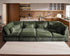 Oversized Modular Sofa, Extra Deep Cloud Corduroy Sectional Couch with Ottoman Chaise, Fluffy Chenille 8 Seater Couch Bed for Living Room, Villa (Sofa Bed 8 Seater, Corduroy Green)