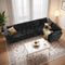 Modular Sectional Sofa with Chaise U Shaped Sectional Couch for Living Room, 5-Seater Comfy Cloud Couches, Plush Corduroy, Black