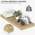Fun Memories Floating Shelves - 24 Inch Rustic Wooden Wall Shelves - Extra Deeper & Thicker Wall Mounted Storage Shelf for Living Room, Kitchen, Farmhouse - 24" x 9" x 1.6" 2Pack, Oak