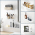 JOOM Small Metal Wall Floating Shelf - Metal Wall Shelf, Black Floating Shelf, Small Bathroom Shelf, Display Shelves for Storage (White, 8 Inch)
