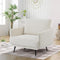Oversized Accent Chair for Living Room Chairs Reading Arm Chair Comfy Modern Single Sofa Side Chairs with Metal Legs & Soft Cushion for Bedroom, Balcony,Waiting Room (Chenille, Oatmeal)