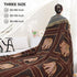 Boho Throw Blanket for Bed with Tassels,100% Cotton Ultra Soft and Cozy Large Blanket Elephant Printed Farmhouse Decor Bed Blankets,80"×90" All Season Rustic Throw for Sofa Couch Chair-Brown