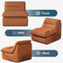 Misolant Bean Bag Chairs，Big Corduroy Fabric Sofa Bean Bag Chair for Adults and Teens with High-Resilience Sponge, Non-Slip Base Floor Lounge Sofa for Home, Living Room, Bedroom, Gaming Brown