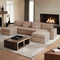 HOOOWOOO Modular Sectional Couch Sofa,128X61 U L Shaped Oversized Couch Sets Free Combination,6 Pieces Extra Deep Sofa with Ottomans for Living Room(Camel Corduroy)