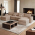 HOOOWOOO Modular Sectional Couch Sofa,128X61 U L Shaped Oversized Couch Sets Free Combination,6 Pieces Extra Deep Sofa with Ottomans for Living Room(Camel Corduroy)