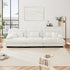 Modular Sectional Sofa Cloud Couch 3-Seater Deep Seat Sofa Couch, Oversized Couch Bed Sectional Couch with Round Bolster Armrests 5 Pillows, Modern Sofa Chair Comfy Couch(White)