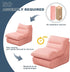 Misolant Bean Bag Chairs，Big Corduroy Fabric Sofa Bean Bag Chair for Adults and Teens with High-Resilience Sponge, Non-Slip Base Floor Lounge Sofa for Home, Living Room, Bedroom, Gaming Pink