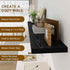 Black Floating Shelves 48 Inch Long, 8 Deep Floating Shelves for Wall, Rustic 48" Long Fireplace Mantel, Large 48 x 8 Wall Shelves for Bedroom, Living Room, Bathroom, Black Deep Shelves Set of 1