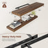 Wide Floating Shelves for Wall 12 Inch Deep, 36" X 12" X 2" Floating Shelf, 2 Inch Thick Shelf for Bathroom Bedroom Kitchen Book Room, Heavy Duty 65lbs Shelves for Farmhouse Decor Set of 2, Walnut