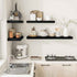 Black Floating Shelves for Wall 36 Inches Long, 12" Deep Wall Shelves 2" Thick, Heavy Duty Shelf for Bedroom, Bathroom, Living Room, Kitchen, Office, Home Decor, Modern Shelf Set of 2, 36" X 12" X 2"