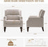 Kidol & Shellder Beige Oversized Accent Chair for Living Room Mid Century Modern Reading Chair with Back Wide Upholstered Comfy Single Sofa Chair for Bedroom Lounge Side Corner Boucle Fabric Armchair