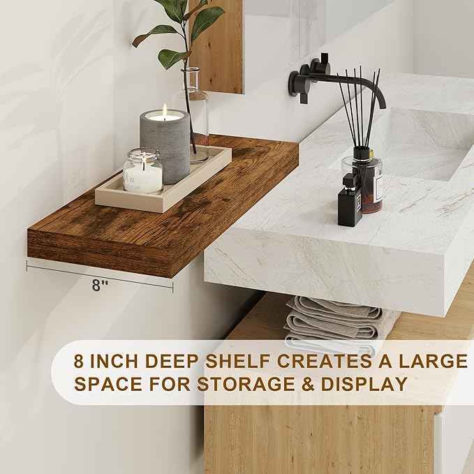 Floating Shelves, 8 Inch Deep Floating Shelves, 24