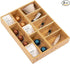 Premium Utensils and Tea Bag Drawer Organizers – 14-Compartment Design with Removable Dividers, Non-Slip Feet, 100% Sustainable Bamboo, 2 Pack